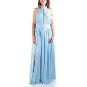 Fame and Partners sky blue halter dress NWT